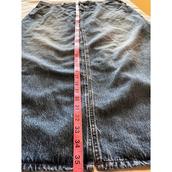 Madewell Women's Denim Mid-Rise Maxi Skirt in Pratt Wash Pratt Wash size 33 - Picture 14 of 16